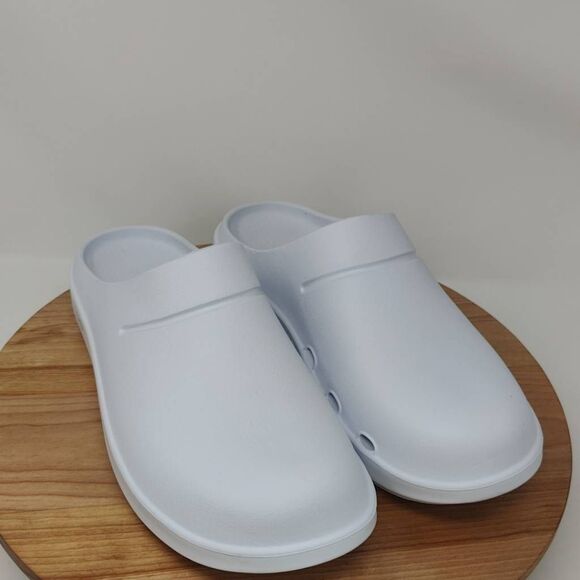 Oofos Oocloog Clogs Recovery Shoes- Mens- Size 10-White-Slip On-Comfort-Sandals - Picture 10 of 12